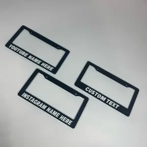 Custom license plate frame