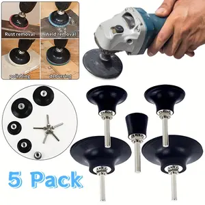 5Pcs Disc Pad Holder, Universal Quick Change 2 Inch 3 Inch and 1 Inch Disc Holder with 1/4" Shank for Die Grinder Accessories Polishing Round Rotating Tools