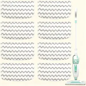 8-Pack Microfiber Replacement Pads for Shark Steam Mop S1000 S1000A S1000C S1000WM S1001C S2001, Highly Absorbent, Washable and Reusable, Lint-Free Cleaning Cloths for Floors and Surfaces