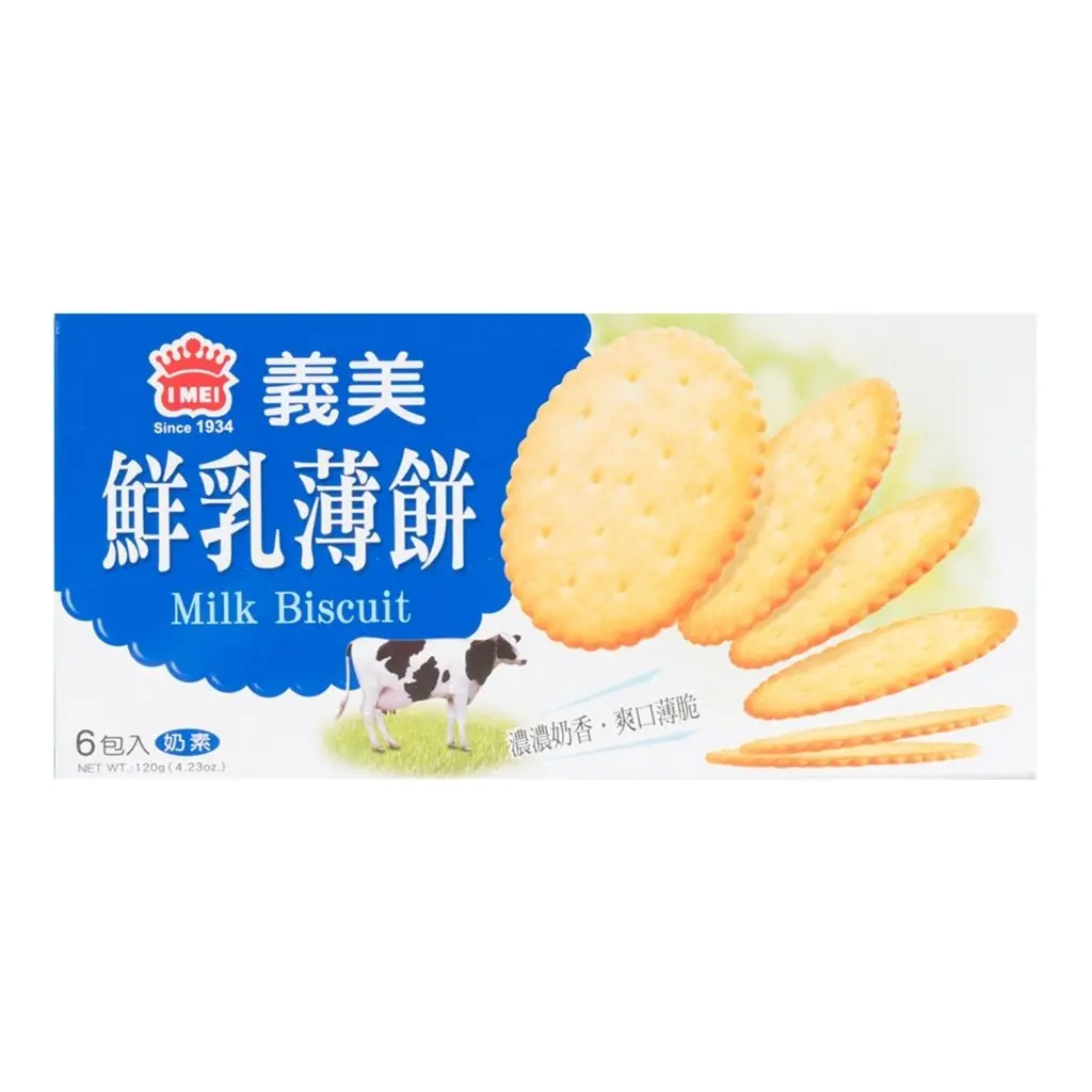 IMEI Fresh Milk Biscuits - 120g Light Sweet Treat Snack with 0g Trans Fat, Buttery Crunch, Ideal for Tea Time, All Ages, On-the-Go