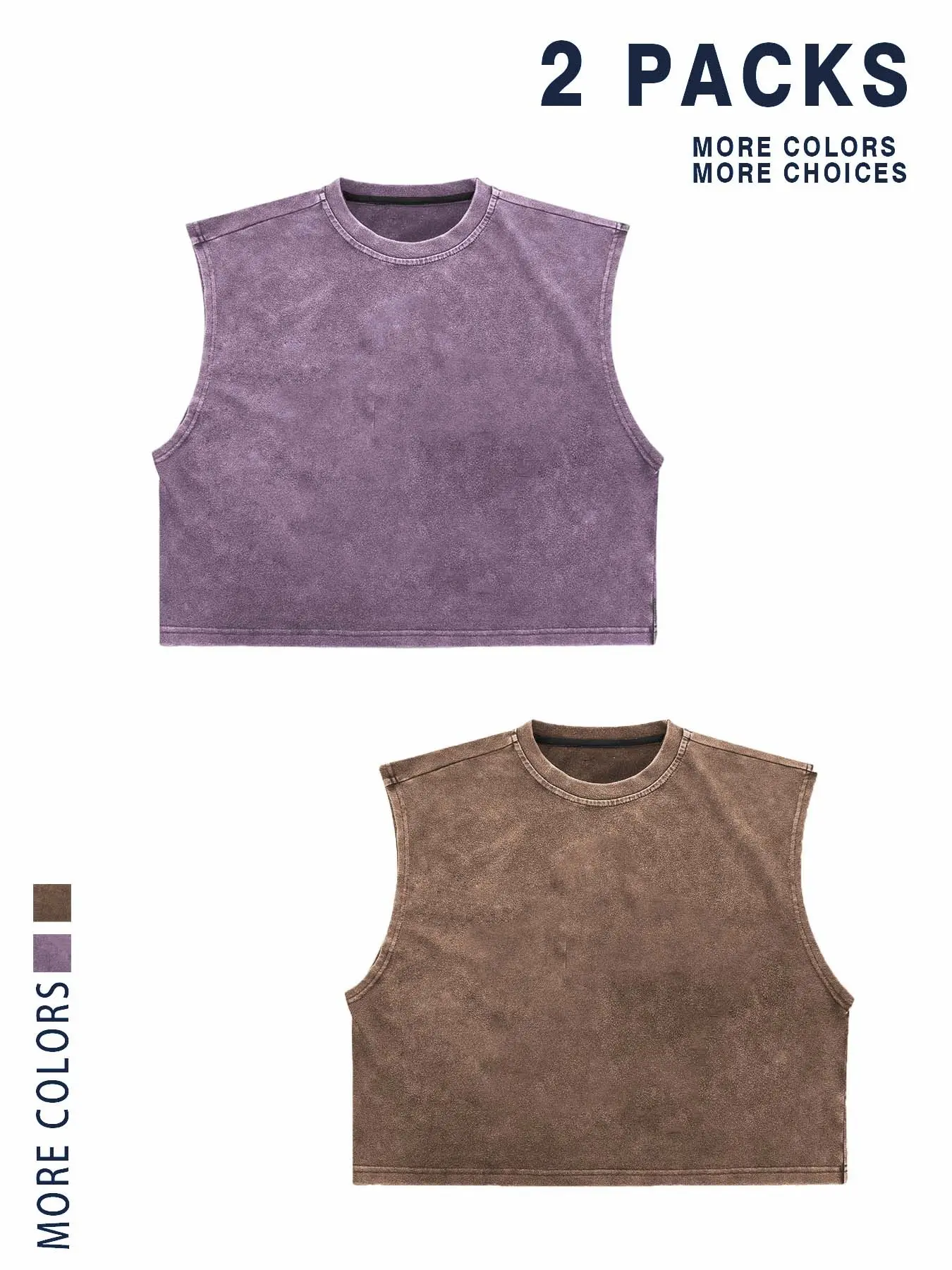 【TDOTW】4-Pack Acid-Wash Sleeveless Tank Tops – Men's Casual Daily & Workout Outfits, Soft Cotton Blend Fabric, Relaxed Fit, 4-Pack Set, Multi-Color Washed Style 【TDOTW】4-Pack Acid-Wash Sleeveless Tank Tops – Men's Casual Daily & Workout Outfits, Soft Cotton Blend Fabric, Relaxed Fit, 4-Pack Set, Multi-Color Washed Style