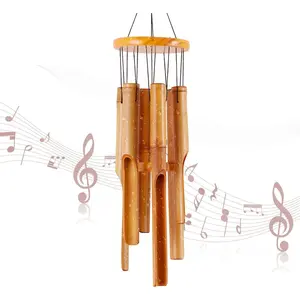 32" Bamboo Wind Chimes Memorial Gifts for mom Handcrafted Wooden Wind Chimes with Melody Deep Tone for Ourdoor & Indoor,Garden, Yark,Patio and Home Déco
