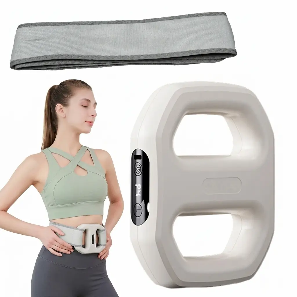 Multifunctional Full-Body Dual-Ring Vibration Device, Portable Electric Vibration Tool with 3 Modes & 4 Intensity Levels, Fits Abdomen, Back, Legs and Waist, USB Rechargeable for Home & Gym
