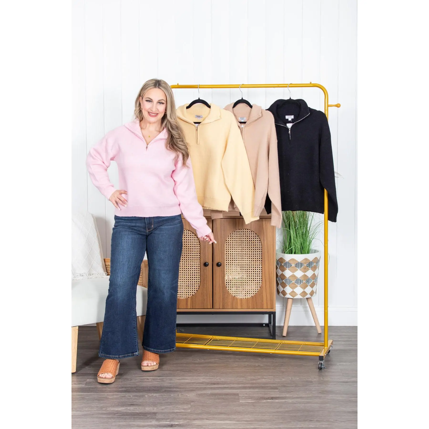 Solid Choice Half Zip Sweater - TikTok Shop
