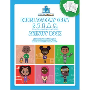 Brown Toy Box Dadisi Academy Crew STEAM Activity Book for Kids Learning & Creative Activities