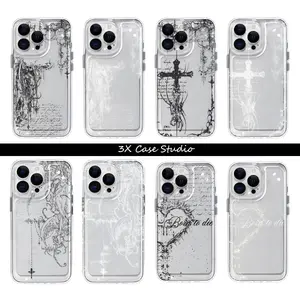 Suitable Ins Style Creative Fashion New Mobile Transparent Phone Case For iPhone 17 16 15 14 13 12 Pro Max Plus Anti Fall Birthday And Holiday Gifts Case Cover