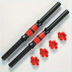 Multifunctional Dumbbell Rod Set, Weight Set, Includes 2 Rubber Coated Dumbbells, 4 Non-Slip Bolts, Ergonomic Star Foam Handle, Stable Training, Strength Training Accessory