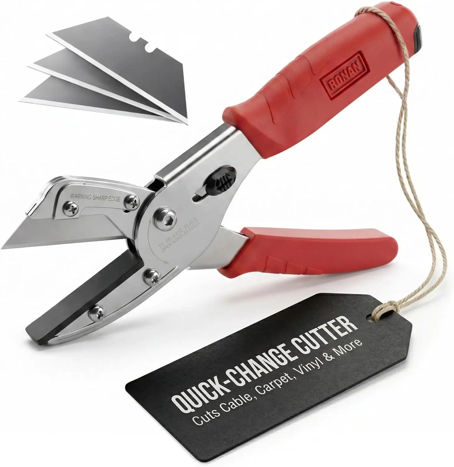 Multi-Cut Quick Change, Razor Multipurpose Cutting Tool Cuts Cable, Wood, Carpet, Laminate Tile, Vinyl,, Shrubs, For Professionals and DIY