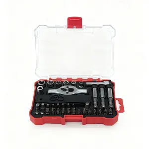 YOWIN Ratchet Screwdriver Set, 37 in 1 magnetic Screwdriver sets, S2 Steel Bits, DIY Combination Flexible Shaft, Suitable for Furniture Assembly, Precision Electrical Appliance Repair, Bicycle Tools