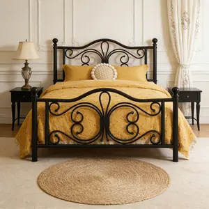 Twin/Full/Queen/King Metal Platform Bed Frame, Classic Style Headboard & Footboard, Under Bed Storage, Mattress Foundation, No Box Spring Required, Easy Assembly, Sturdy Metal Construction, Bedroom Furniture