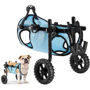 VEVOR Dog Wheelchair for Back Legs, Lightweight 2 Wheels Pet Wheelchair, Height, Width Length Adjustable, Dog Cart with Shock - Absorbing Wheels, for Injured, Disabled Dogs