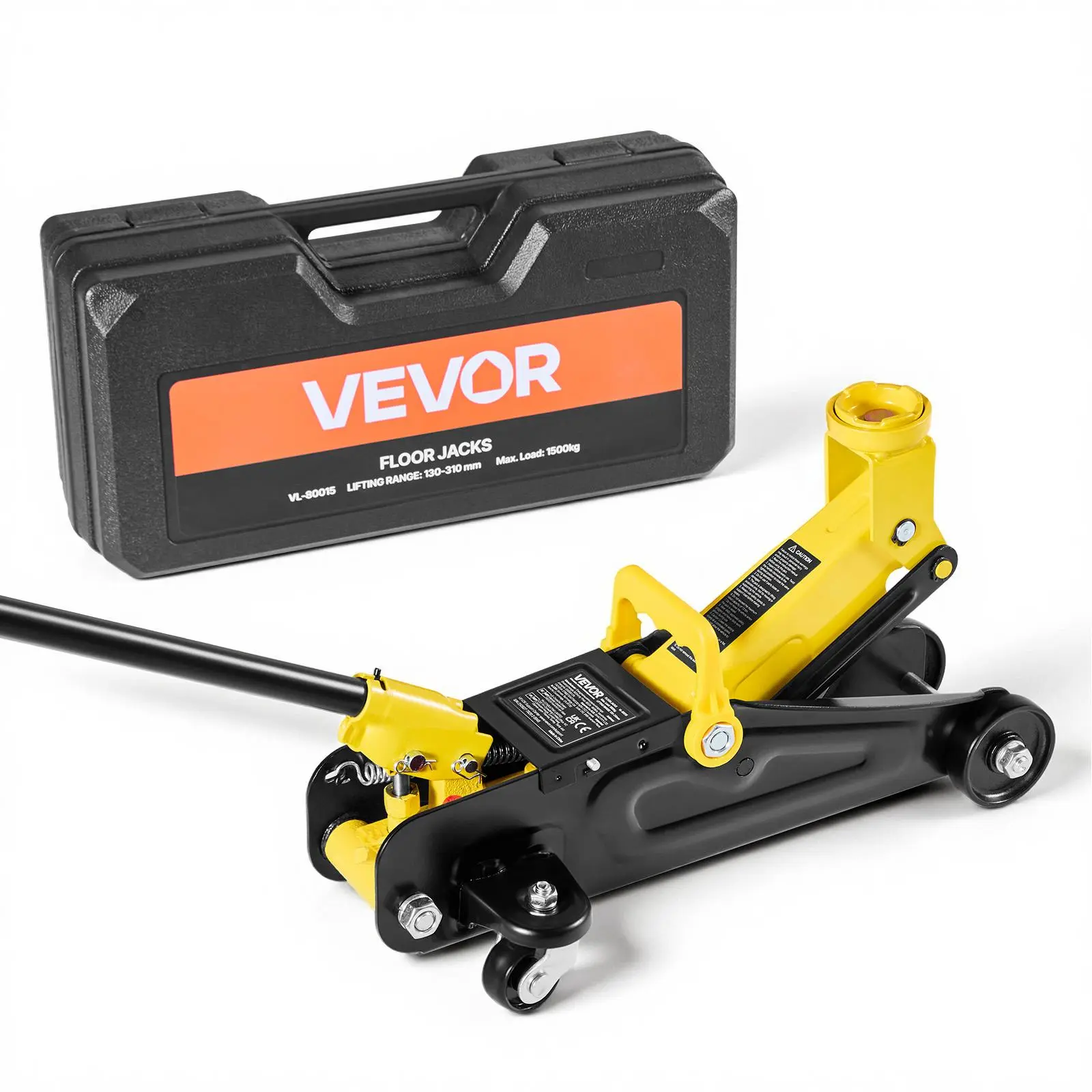 【summerfinds】VEVOR Floor Jack, air hydraulic floor jack for trucks, 22 Ton/48,501 lbs Steel Racing Floor Jack with Single Piston Quick Lift Pump & Extension Posts, 10.4-21.3 In Lift for SUVs, Pickups, Trucks