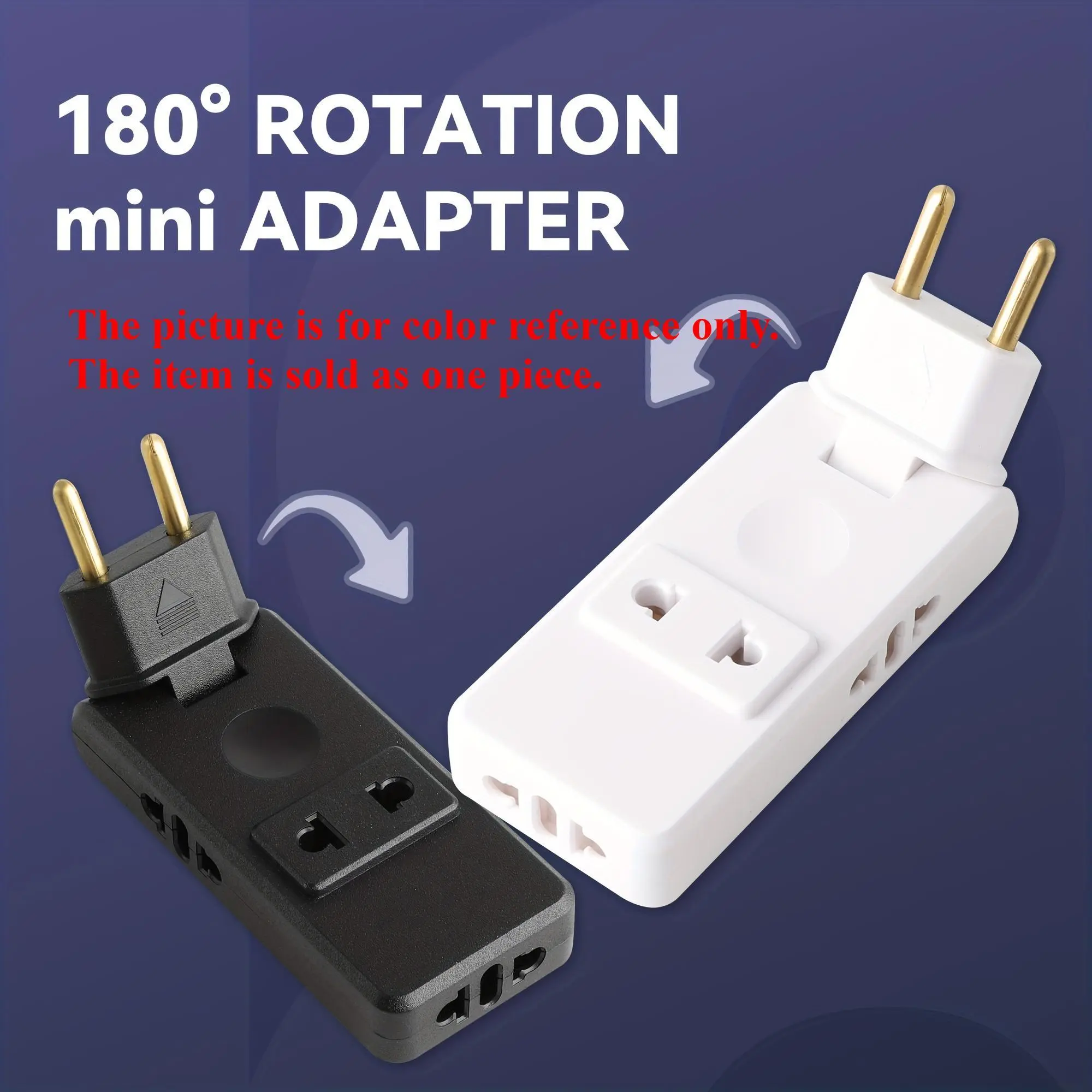4in1 European Socket Power Strip Adapter with 4 Outlets, 1 Extension Cord Splitter for Home Office Dorm Travel - 110-250V, Wall Outlet Splitter, Wall Socket Extender, European Socket Splitter, Power Socket Expander