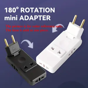 4in1 European Socket Power Strip Adapter with 4 Outlets, 1 Extension Cord Splitter for Home Office Dorm Travel - 110-250V, Wall Outlet Splitter for AC Power Supply, Wall Outlet Expansion, Wall Outlet Splitter, European Socket Splitter