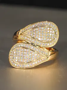 1 PC Glamorous Cubic Zirconia Marquise Cut Ring For Women For Wedding Engagement Party Jewelry Valentine's Day Gift Cubic Zirconia Rings