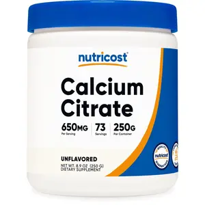 Nutricost Calcium Citrate Powder (250 Grams), Non-GMO, Pure, Gluten Free
