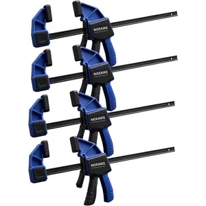 Bar Clamps for Woodworking,4-Pack Wood Clamps 12 Inch Light Duty One-Handed Woodwoking,Quick Grip/Spreader Clamps Set 150LBS Load Limit with Quick Change Button.