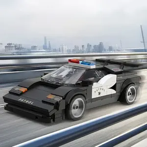 266PCS City Patrol Police Car Building Blocks, Car Model Assembly Toys, Puzzle Toys, Festival Gifts, Creative Building Blocks, Ornaments, Preferred Gifts for Friends and Lovers