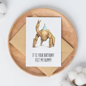 Rocky Inspired Birthday Card, Project Hail Mary Card, Funny Sci Fi Birthday Card, Fist My Bump Card, Nerdy Birthday Card, Space Fan Gift
