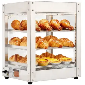 VEVOR 3-Tier Commercial Food Warmer Display, 800W Food Display Warmer with LED Light, Adjustable Shelf and Stainless Steel Frame, 86185 Air Heating, 34L for Hamburger, Pizza, Bread, Fried ChickenVEVOR Super Brand Day