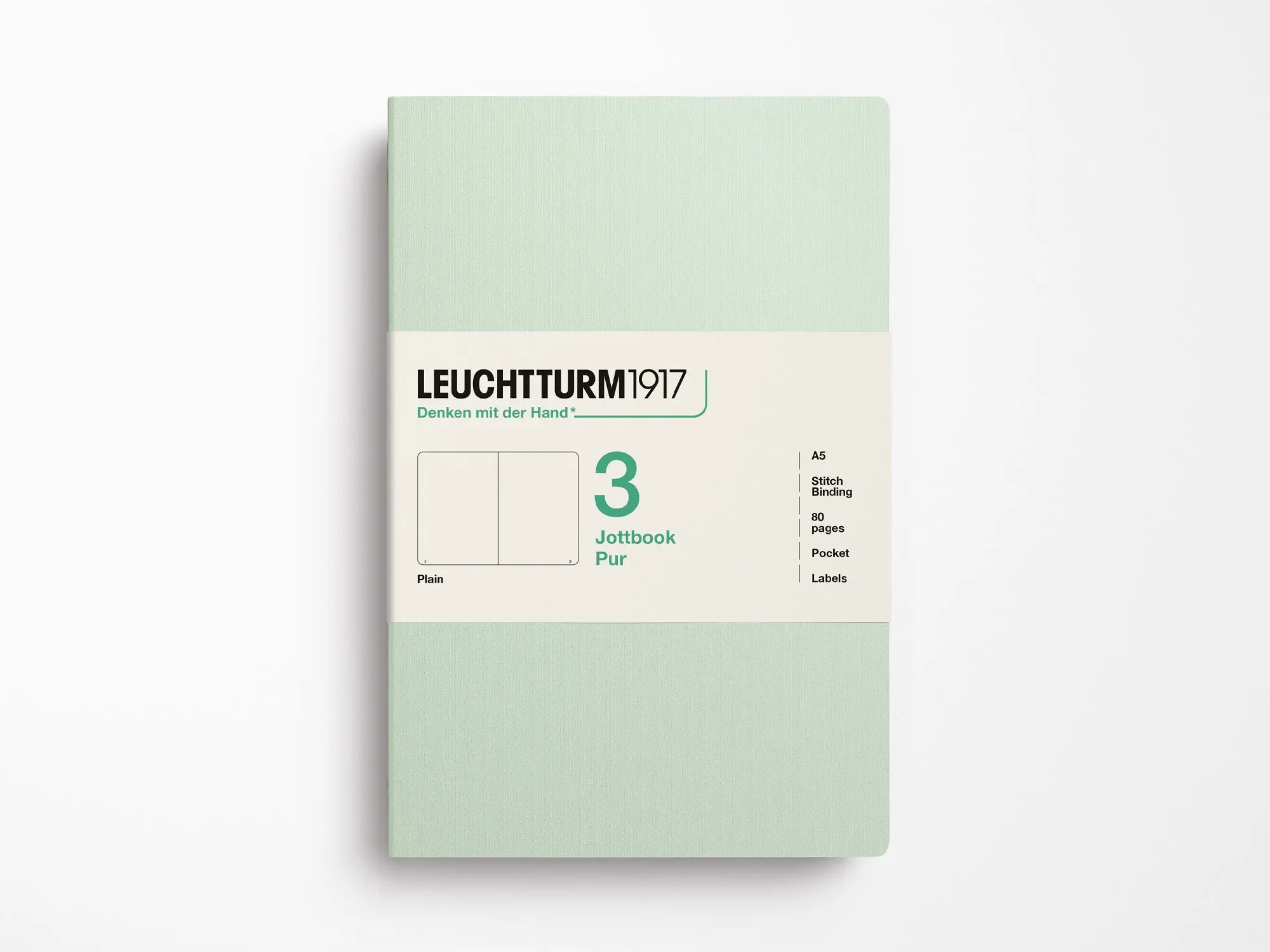Leuchtturm 1917 Jottbook Pur Set of 3 - Mint Green