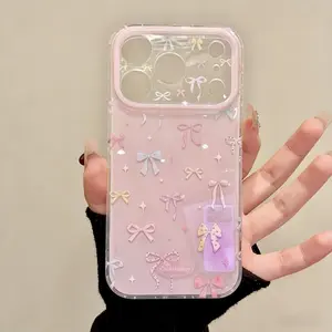Phone case suitable for iPhone | Colorful Bow | Pink Series | Gift | Phone Case 11 12 13 14 15 16 17 Pro Max Cover Protector Accessories