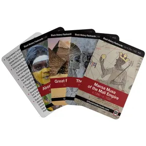 Pre-1492 Black History Flashcards (vol 4) 52 hand Picked Cards. Our history before slavery Interrupted it, idea for kids and adults, for gifts, learning and more - By Urban Intellectuals