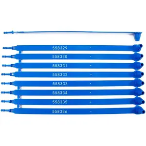 100 Tamper Proof Seals High Security Shipping Tags Numbered Security Seals Blue Plastic Seal Tags