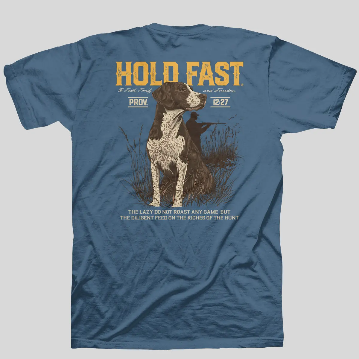 HOLD FAST Men's Cotton Top, Seamless Tshirt with Reinforced Hem for Dog-Loving Individuals