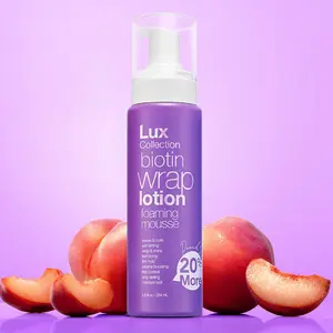 Lux Collection Biotin Wrap Lotion Foaming Mousse 9.6floz/284mL Lightweight Styling Hair Gel for Frizz Control & Shine