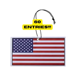 American Flag Air Freshener NEW CAR Scent
