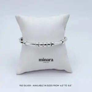 950 Silver Anti-Stress Bracelet - Sleek Elegant Design for Comfort & Relaxation - Perfect for Daily Wear or Special Occasions - 950 Silver Material