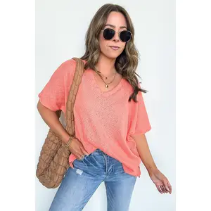 Lanai V-Neck Crochet Top - BACK IN STOCK
