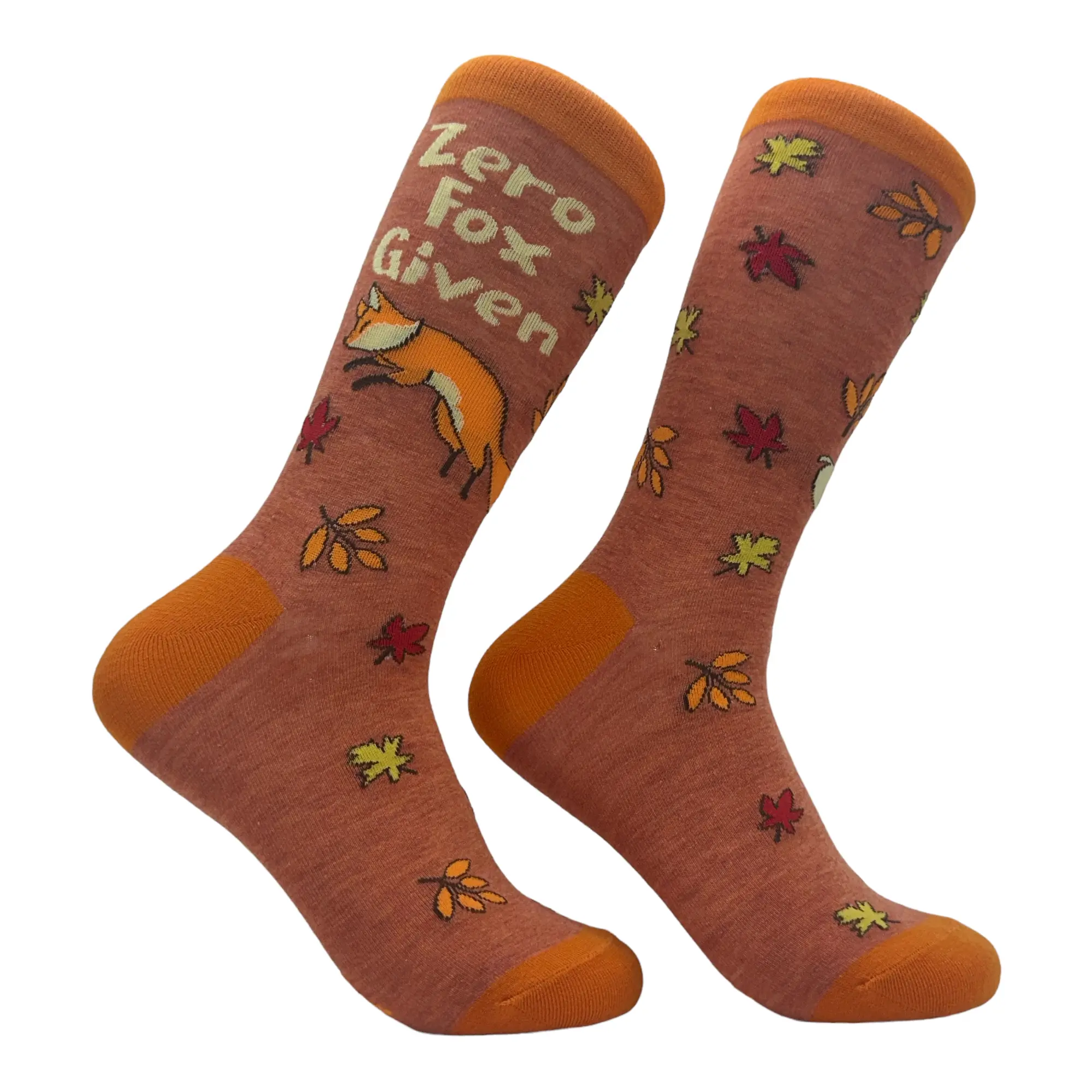 CRAZY DOG T-SHIRTS Women's Branded Graphic Mid-Calf Socks - 0 Fox Given Funny Wordplay Joke, Animal Vintage Print, Comfortable Fitted Spandex Cotton, Above Ankle Length CRAZY DOG T-SHIRTS Women's Branded Graphic Mid-Calf Socks - 0 Fox Given Funny Wordplay Joke, Animal Vintage Print, Comfortable Fitted Spandex Cotton, Above Ankle Length