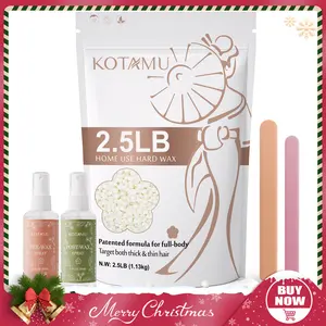 KOTAMU Hard Wax Beads, 2.5lb Waxing Beads for Full Body Bikini Brazilian Facial Leg Sensitive Skin Hair Removal, Unscented Wax Beans Target All Hair Types, Ideal for Women Men at Home & Salon Waxing