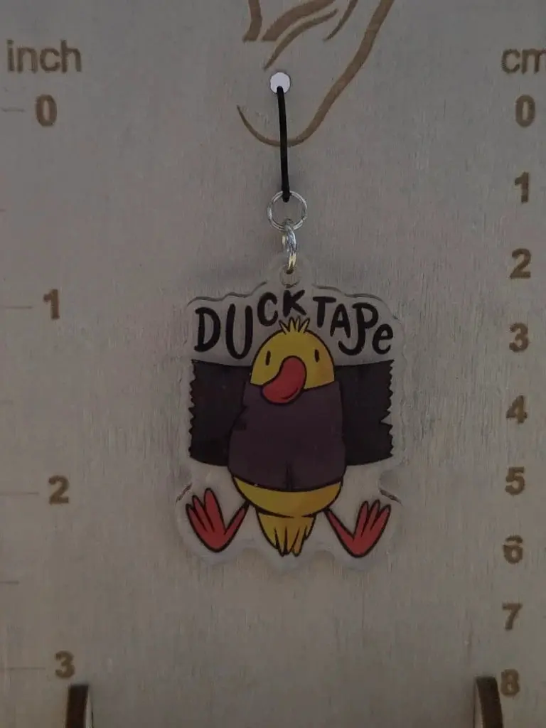 Duck tape dangly earrings