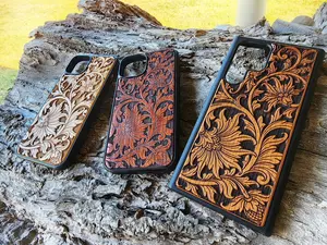 Baroque Phone Case - For iPhone 13 14 15 16 Pro Mini Plus ProMax Max - Personalized Wood Phone Cover - Tooling Design