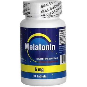 Melatonin 6mg Fast Acting – Natural Sleep Support Supplement – Supports Restful Sleep, Jet Lag Relief & Circadian Rhythm – Non-Habit Forming – 60 Tablets