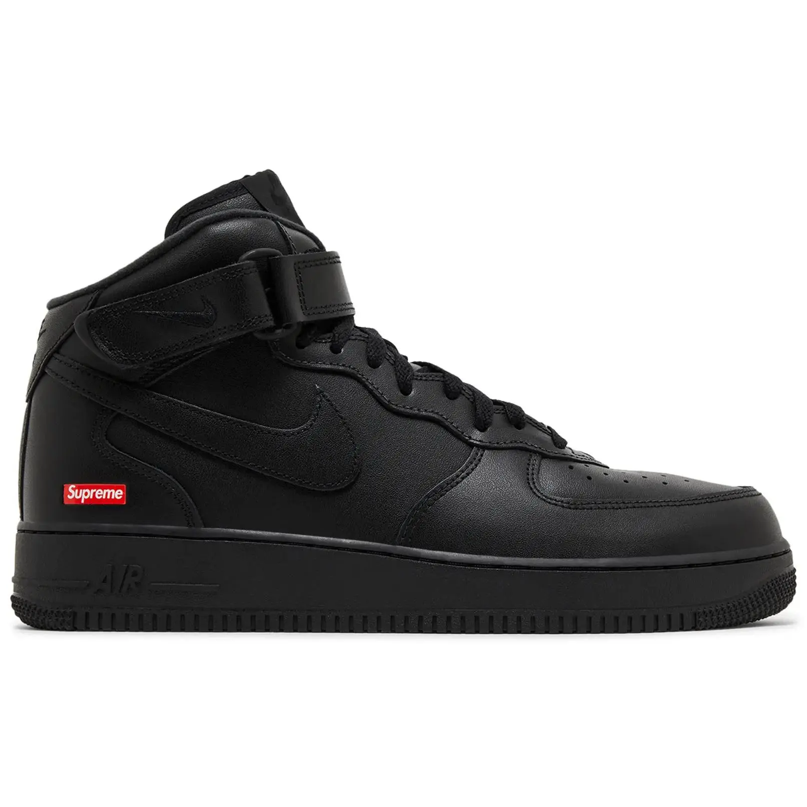 Supreme x Nike Air Force 1 Mid 'Box Logo - Triple Black'