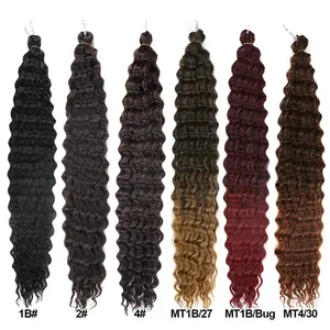10A Colored Deep Wave Human Hair Bulk for Braiding - No Weft - Real Hair Silk