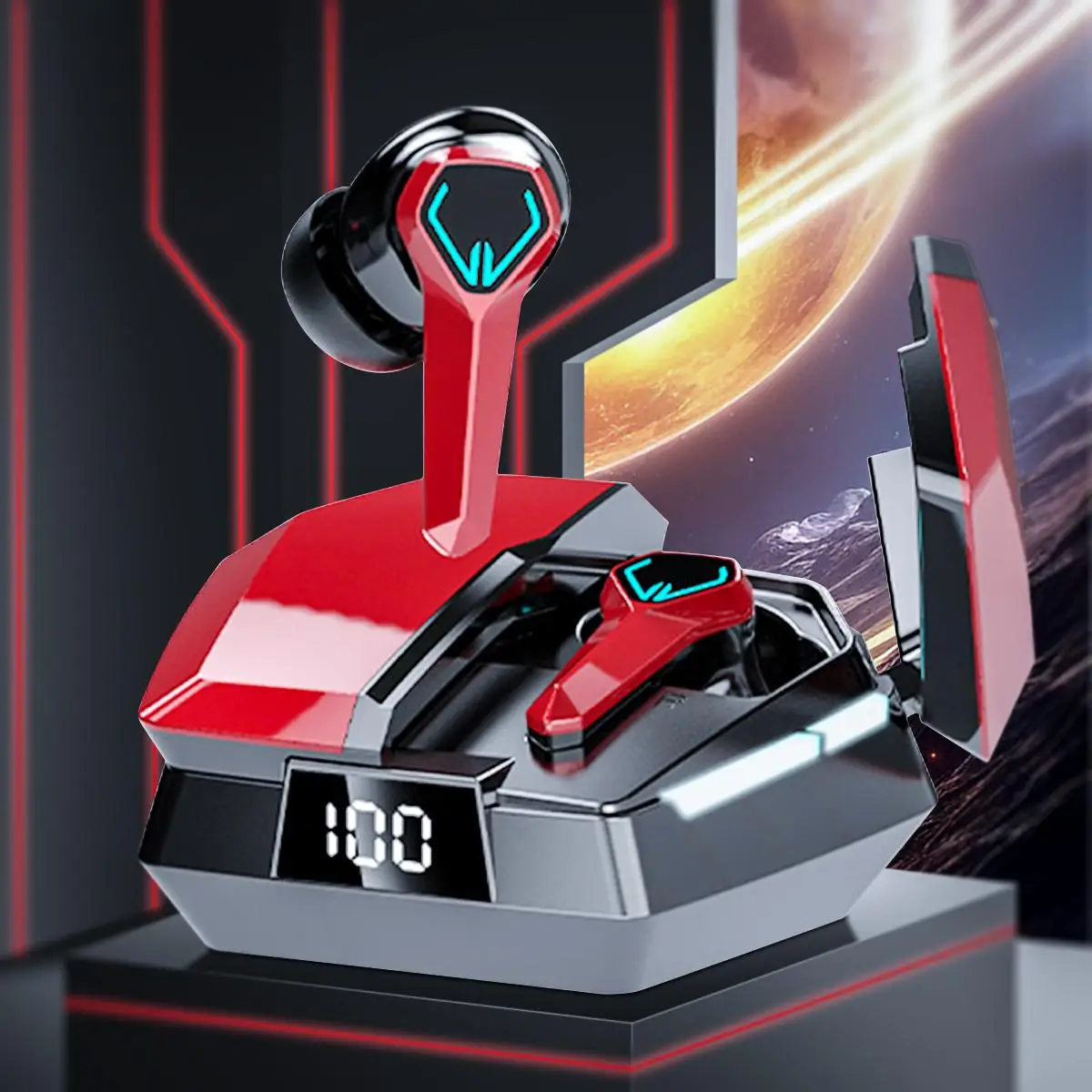 Wireless Headphones, Electronic Audio Wireless Earbuds for Running, Gaming Headset for PC E-sport, Noise Cancelling Headphones with Built-in Wireless