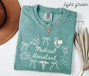 Medical Assistant Comfort Colors Shirt, Coquette MA Work Tees, Certified Medical Assistant Gifts, Peds Cma, Pediatric Medical Assistant
