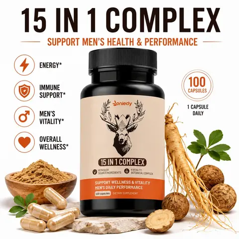 2026 Nordic Arctic Herb & Reindeer Organ Blend 15-in-1 Dietary Complex Supplement for Men - 100% Natural Botanical, 0 Preservatives, Minerals, Daily Energy Boost, Stamina, Stress Relief, Immune Support Fitness Capsules