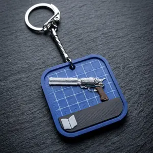 Arc Raiders Inspired Anvil Blueprint Keychain - 3D, Authentic Blueprint Aesthetic, Durable Build, Secure Hardware, Perfect Gift for Gamers