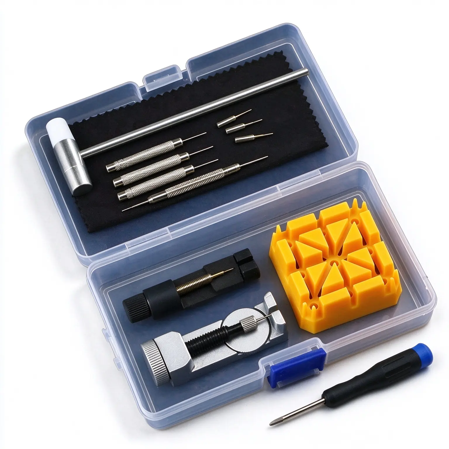 Watch Repair Kit, Professional Watch Tool Set for Battery Replacement, Band Adjustment & DIY Watch Repair
