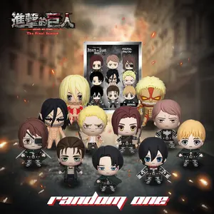 Attack on Titan Blind Bag Keyring/Blind Box Figure 1pc Random One Officially Licensed 3D Cartoon Mystery Anime Keychain Bag Clip Table Decoration Armin Eren Mikasa Levi Hange Christmas Halloween Friends Birthday Anniversary Gifts Limited Edition Accessory