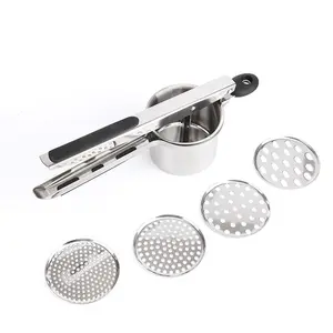 Large 15oz Potato Ricer, Heavy Duty Stainless Steel Potato Masher and Ricer Kitchen Tool, Press and Mash Kitchen Gadget For Perfect Mashed Potatoes - Everytime