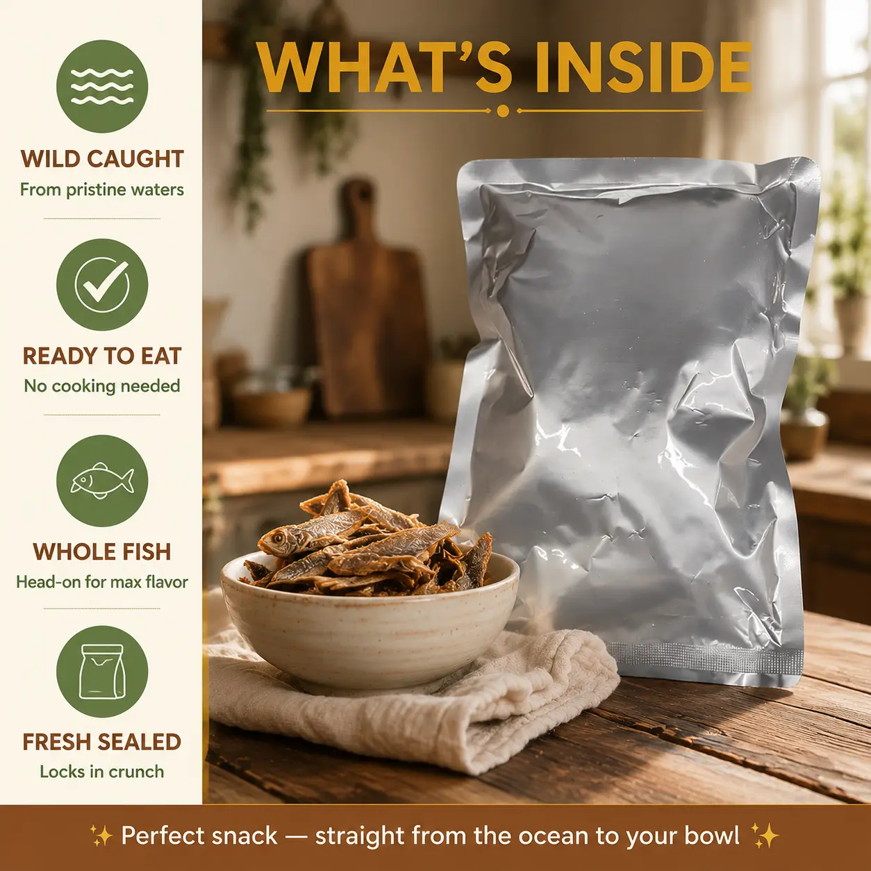 XI Wild-Caught Crispy Yellow Croaker | Salt & Pepper Savory Snack