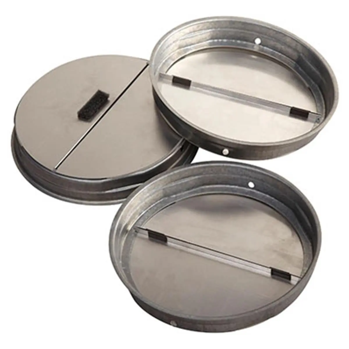 Broan-Nutone BP87Q 7 in. Aluminum Louvered Damper for Round Discharge Range Hood, Galvanized, Soundproofing Kitchen Vent Accessory