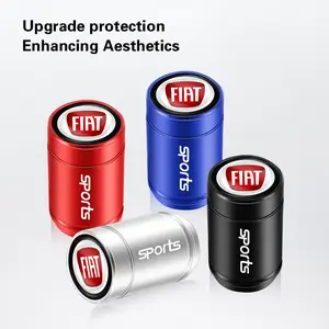 4Pcs Car Badge Wheel Tires Valve Caps Tyre Valve Stem Covers For FIAT Abarth Pulse Panda Tipo Strada 600 500X Mobi Doblo Fullback Freemont Toro Qubo Fiorino Aegea Punto